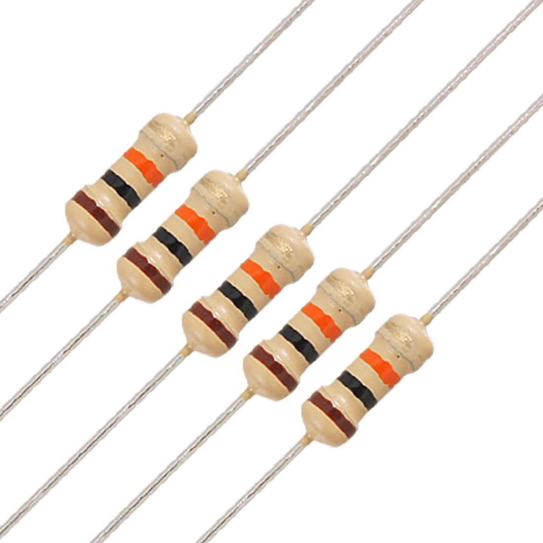 10k ohm 0.25W 5% carbon film resistor