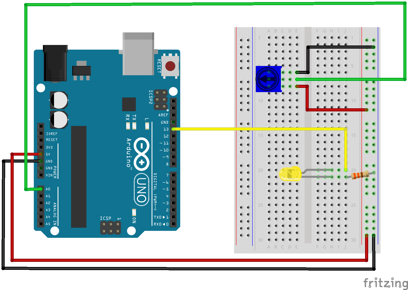 10k potentiometer with knob