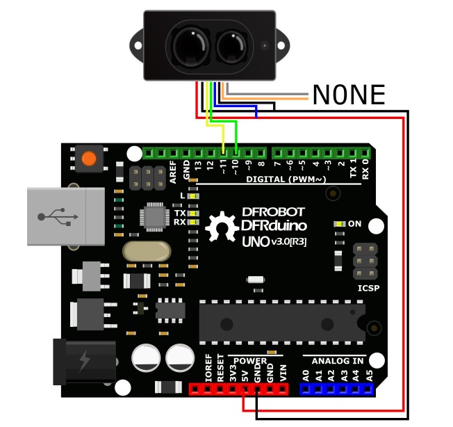 ToF distance sensor (VL53L1X)
