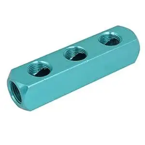 Air Compressor Splitter 2pcs 1/4" BSP Female Thread Manifold Fitting 3-Way