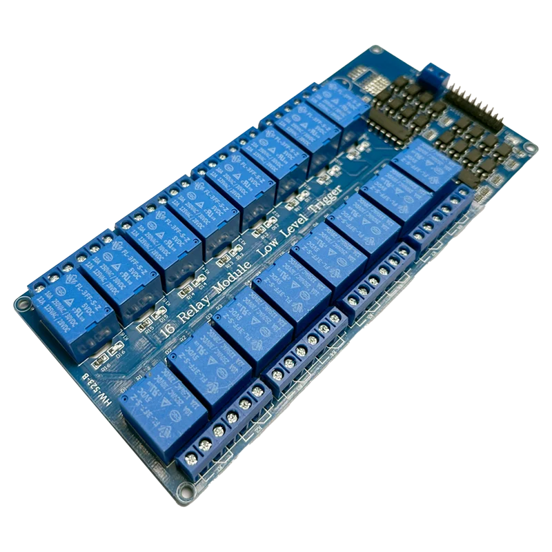 16-Channel 5V Relay Board with Optocoupler Isolation