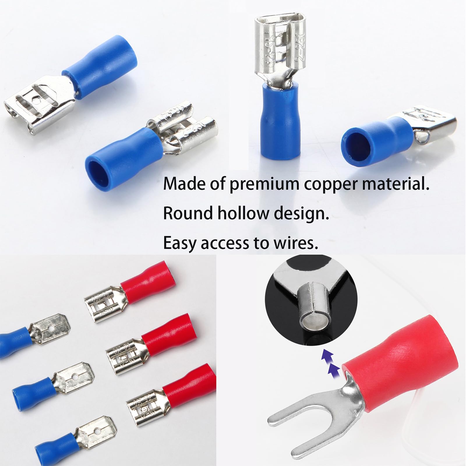 Crimp Spade Terminal Kit, 280 pcs