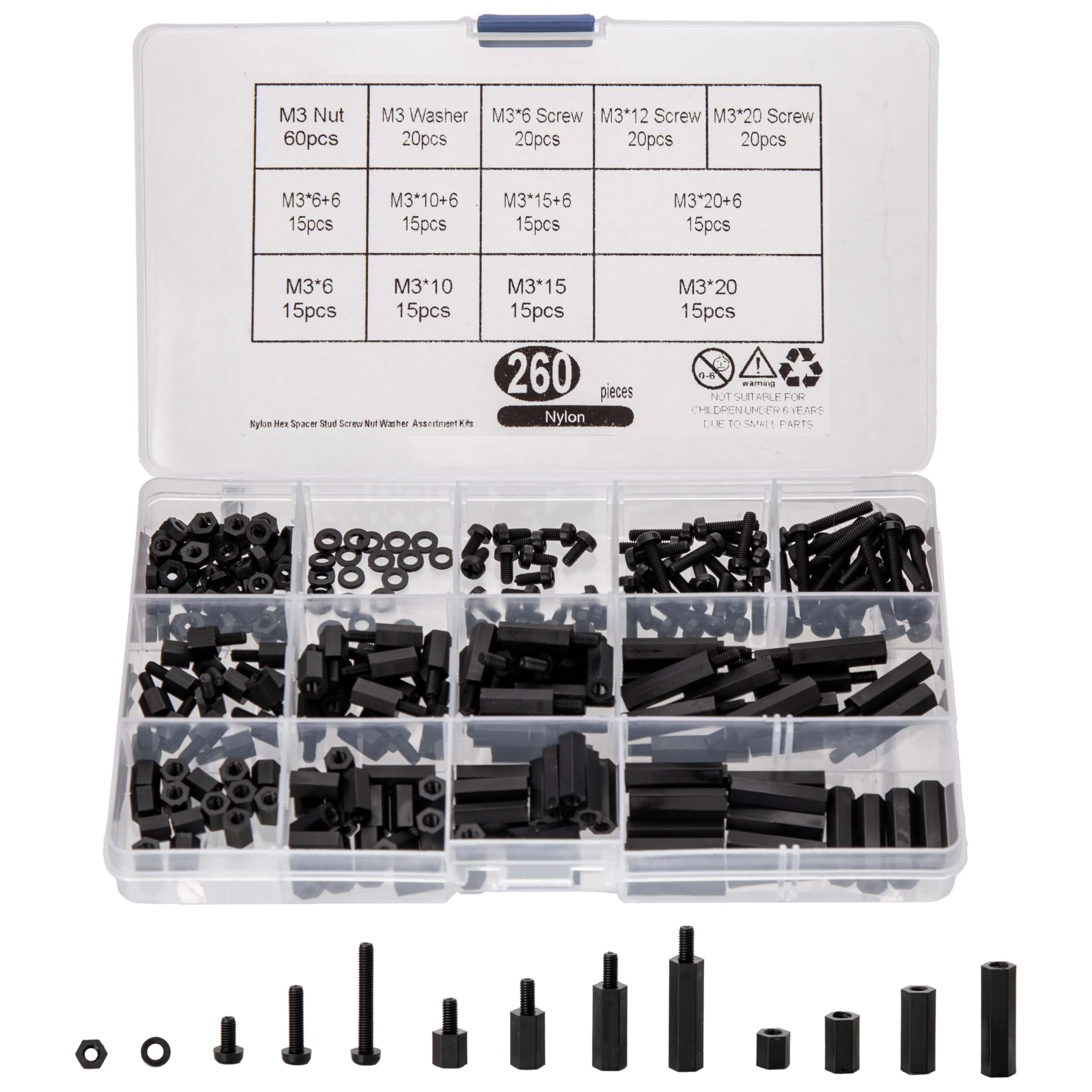 M3 Standoff/Screw/Nut Assortment Kit