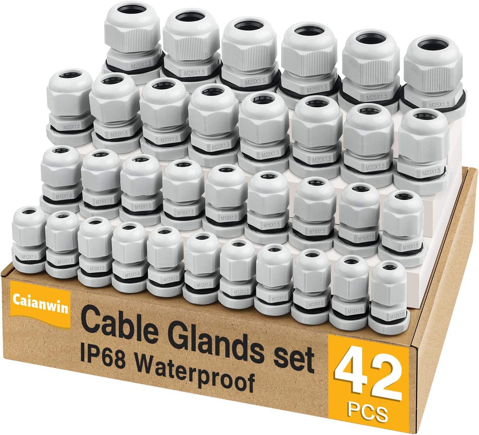 Cable Gland, PG9 (IP68, White, 4-8mm)